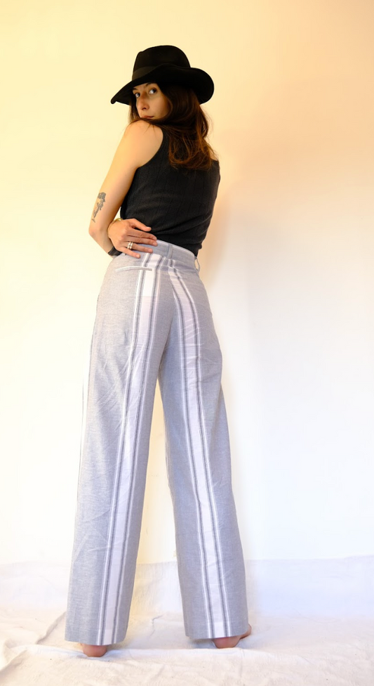 Pantaloni Jackie Righe Grigie