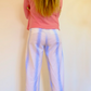 Pantaloni Jackie Righe Azzurre
